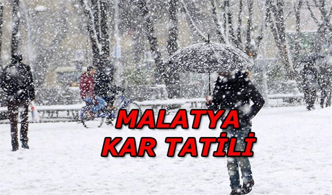 Malatya'da 8 Şubat 2019 cuma Okullar tatil mi? Malatya Valiliği kar tatili var mı