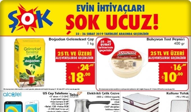 Şok 23 Şubat 2019 Aktüel ürünleri Hafta Sonu Fırsatları