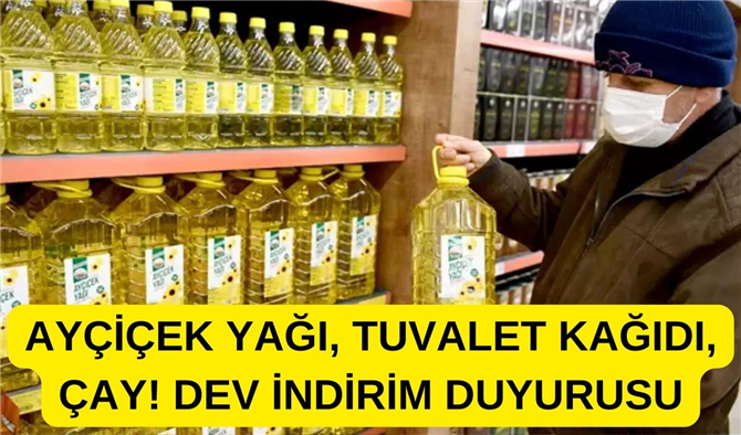 Tarım Kredi Market Ayçiçek, Tuvalet Kağıdı ve Çay'da dev indirim