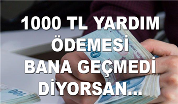 1000 TL Yardım Ödemesi! Binlerce Kişiye Hesabında! Bana Neden Geçmedi Diyorsanız Hemen Geçer