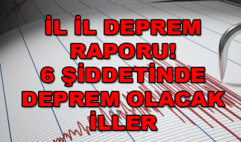 İl İl Deprem Raporu! 6 Şiddetinde Deprem Kesinleşti! 2 İlde Gerinim Çok arttı tüm Riskli bölgeler