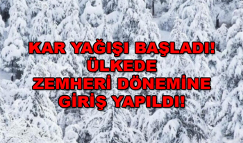 Meteoroloji Zemheri Dönemi başlıyor! Kar Yağışı Durmayacak! Beyaza Bürünecek illerimiz