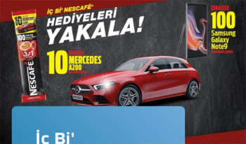 Nescafe Mercedes A200 kampanyası 2019 Samsung Galaxy Note 9 çekilişi