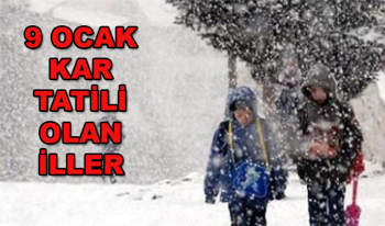 Okullar Yarın Tatil mi? 9 Ocak 2020 Kar Tatili olan iller hangileri? Ankara'da Okullar Tatil mi