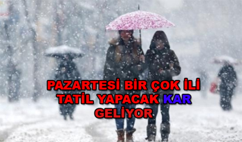 Pazartesi bir çok okul tatil! Meteoroloji şiddetli Kar Yağışı yağacak iller