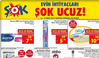 Şok Aktüel 16 Mart 2019 Hafta Sonu Fırsatları - Şok'ta bu hafta sonu