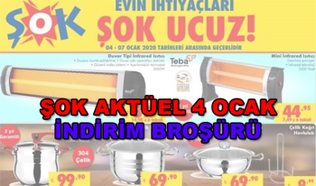 Şok Aktüel ürünleri Hafta Sonu Fırsatları! Şok 4 Ocak ucuz indirimli ürünleri